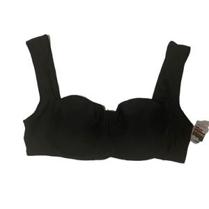 Time Tru Black Bathing Suit Top Size 3X-24W-26W . (New)